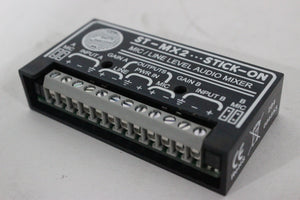 Design Radio ST-MX2 Stick-On Mic/Line Level Audio Mixer