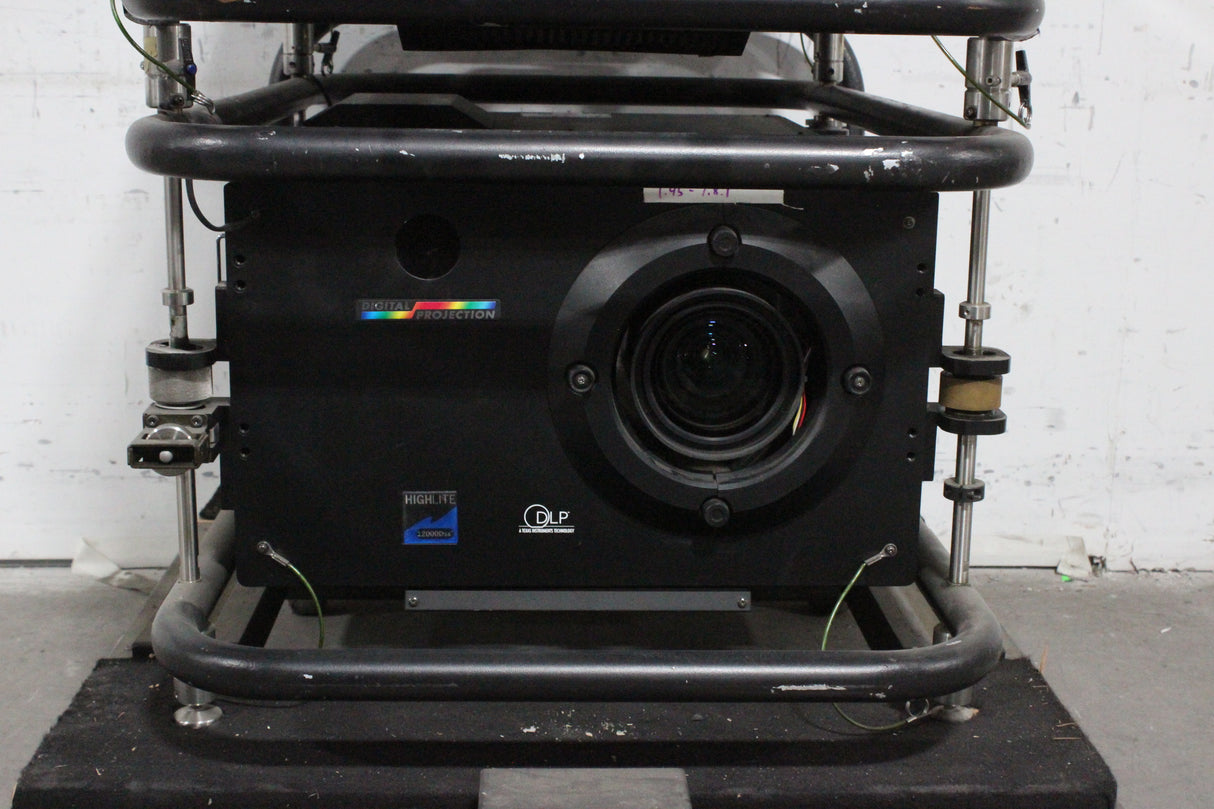 Digital Projection HL12000DSX Large Venue Projector (1171 Hours) w/ Lens (FOR PARTS) &amp; Dolly