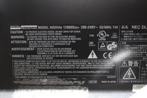 Digital Projection HL12000DSX Large Venue Projector (1171 Hours) w/ Lens (FOR PARTS) &amp; Dolly