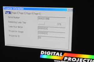 Digital Projection HL12000DSX Large Venue Projector (1171 Hours) w/ Lens (FOR PARTS) &amp; Dolly