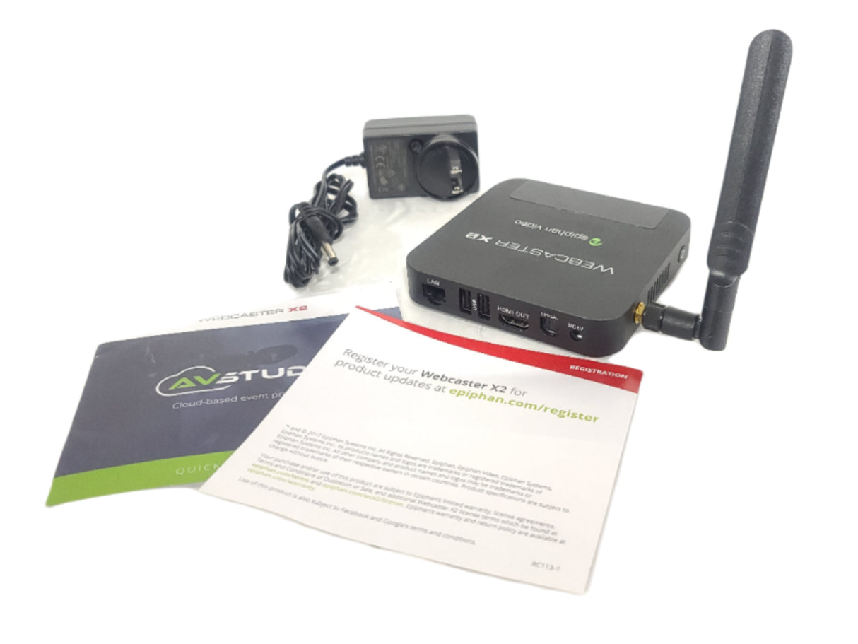 Epiphan Video Webcaster X2 Converter w/ Antenna & PSU