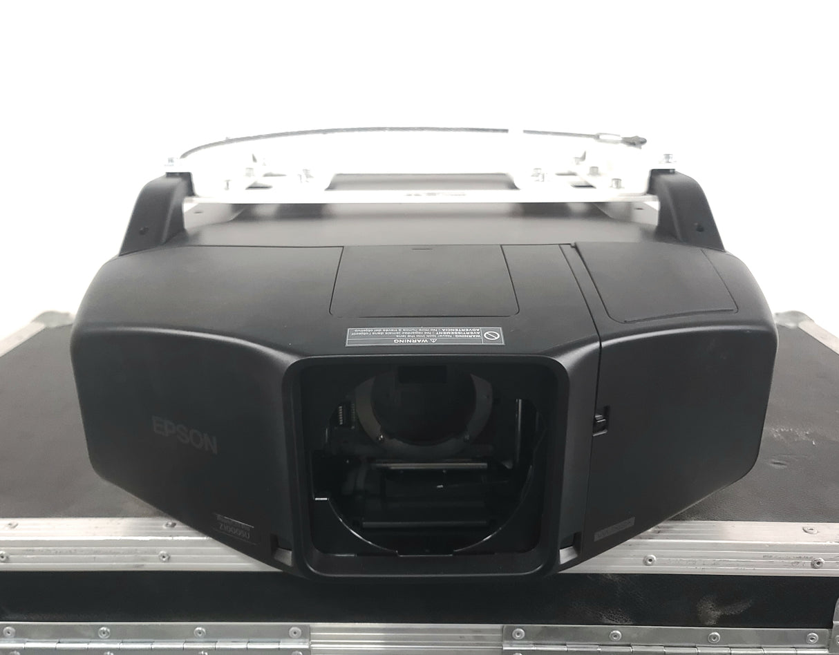 Epson Pro Z10005UNL H610A 10,000 Lumens WUXGA LCD Large Venue Projector ( 195 Lamp 1 Hours 195 Lamp 2 Hours) [NO Lamp] w/ Remote, PSU, (2) Mounting Brackets, (2) C-Clamps, Safety Cable, in Wheeled Road Case