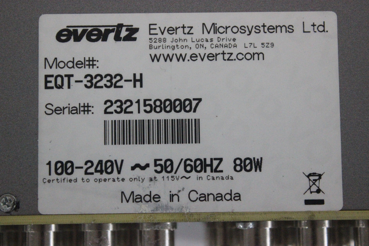 Evertz EQT-3232-H Video Router