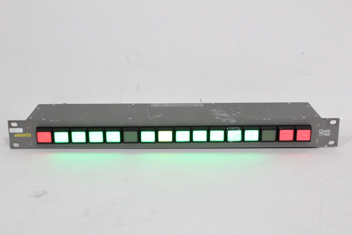 Evertz Quartz CP-1000E Intelligent Router Control Panel