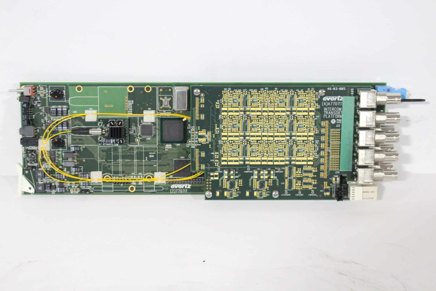 Evertz 7707AT13-8U 8-Channel Unbalanced AES Audio Fiber Transmitter Mux, 1310nm FP Laser