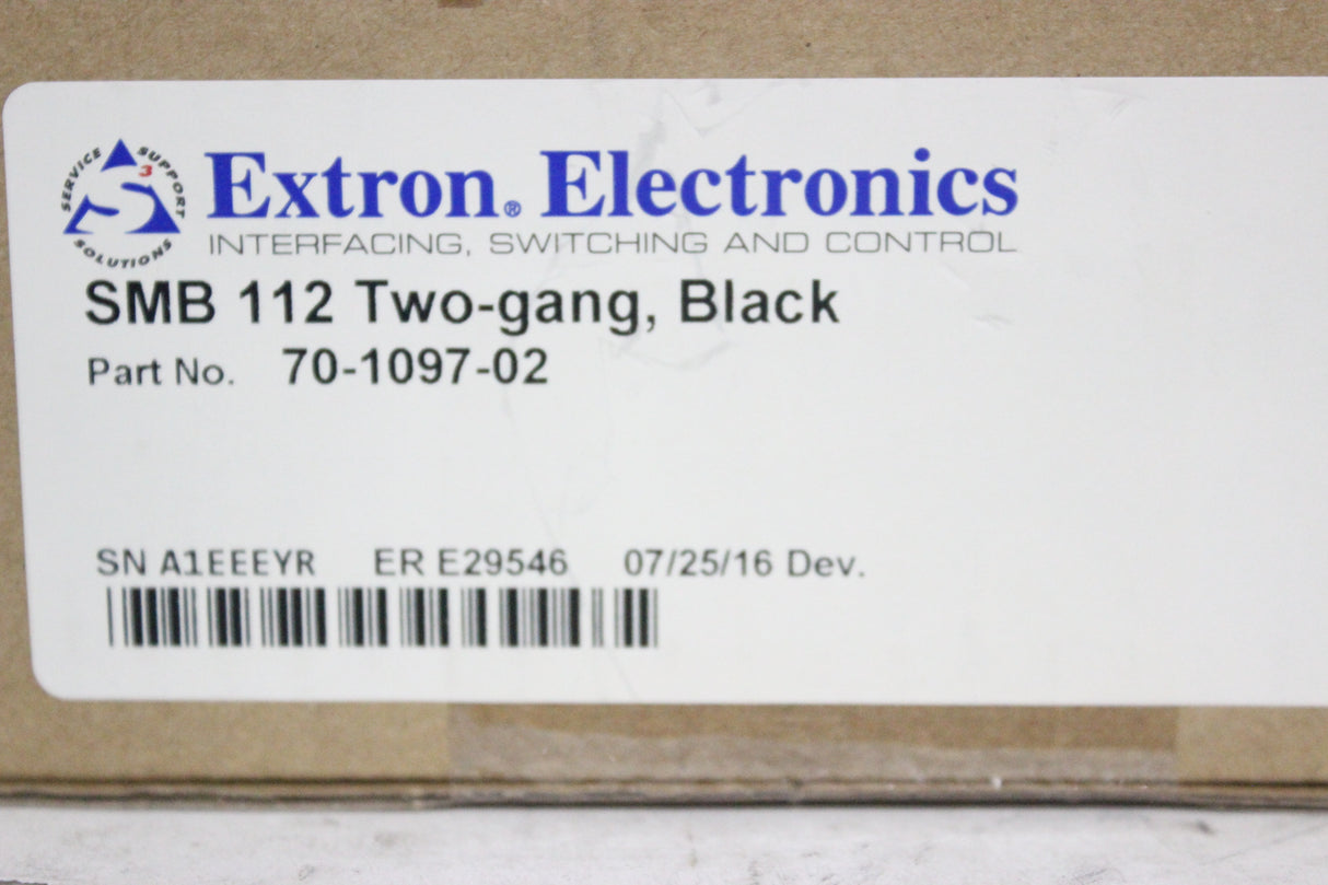Extron SMB 112 Two-Gang Surface Mount Box for US-gang Controllers with AAP Openings, Wallplates with Pass-Through Connectors &amp; AAP Adapter Plates