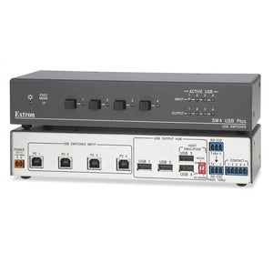 Extron SW4 USB PLUS USB Peripheral Sharing Switch - 4 x USB 2.0 - Desktop