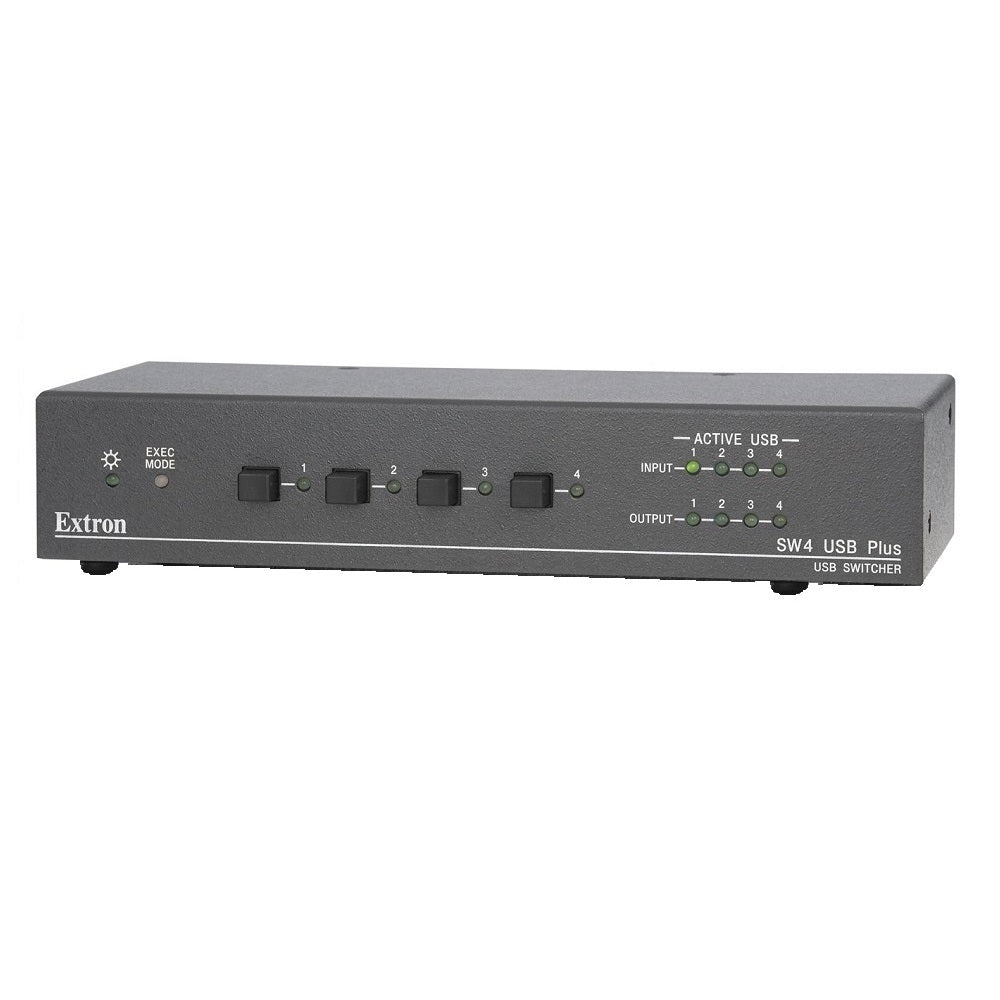 Extron SW4 USB PLUS USB Peripheral Sharing Switch - 4 x USB 2.0 - Desktop