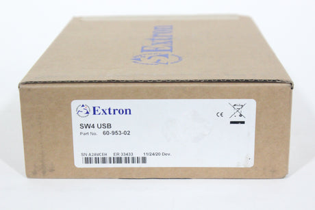 Extron SW4 USB PLUS USB Peripheral Sharing Switch - 4 x USB 2.0 - Desk ...