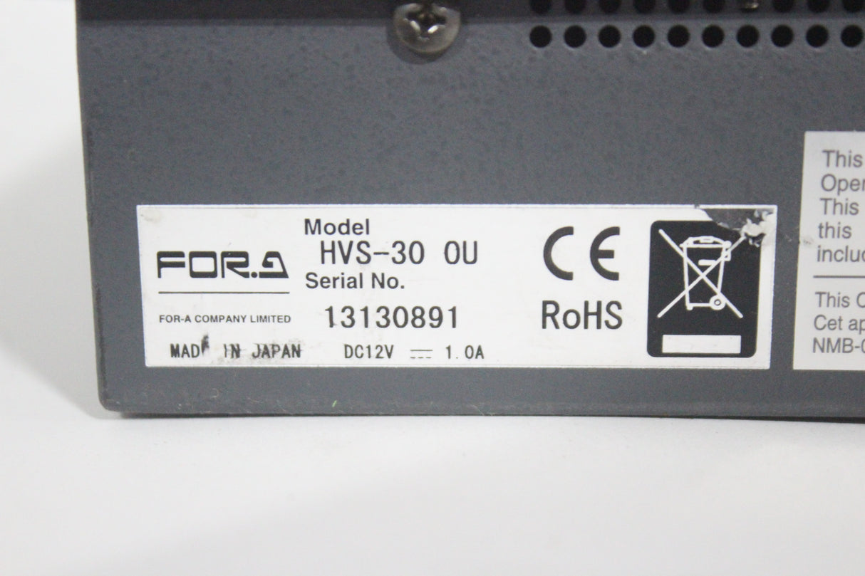 FOR-A HVS-30 OU Digital Video Switcher for HVS-300