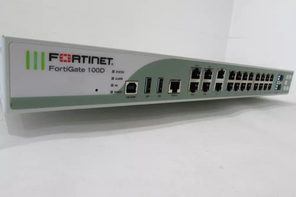 FORTINET FG-100D Security Firewall Appliance VPN 16 Port Gigabit Ethernet 2x SFP 2x WAN 2x HA