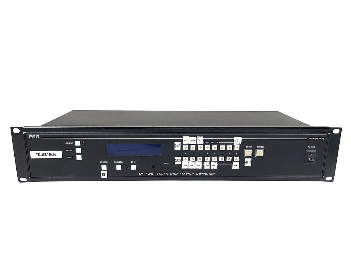 FSR DV Pro- HDMI 8x8 Matrix Switcher