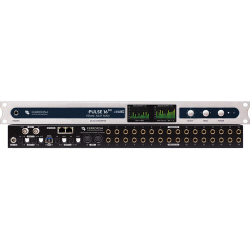 Ferrofish Pulse 16 DX +24dBu with Analog I/O Modified for +24 dBu Level Compatibility