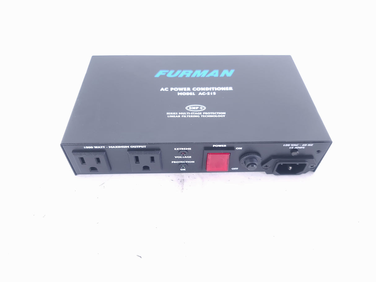 Furman AC-215 Two Outlet Power Conditioner w/ Power Cable in Box