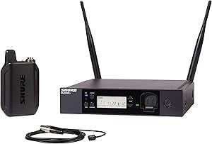 Shure GLXD14R+ Dual Band Digital Wireless Rack System with WL93 Lavalier Microphone, Z3: 2.4/5.8GHz