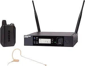 Shure GLXD14R+/MX53 Dual-Band Wireless Earset Rack System with MX153 Headset Microphone (Z3: 2.4, 5.8 GHz)