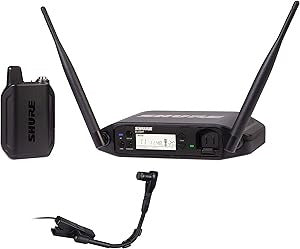 Shure GLXD14+ Dual Band Digital Wireless System with BETA98H/C Instrument Gooseneck Microphone, Z3: 2.4/5.8GHz