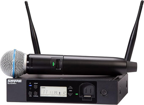 Shure GLXD24R+/B58 Dual-Band Wireless Vocal Rack System with BETA 58A Microphone (Z3: 2.4, 5.8 GHz)