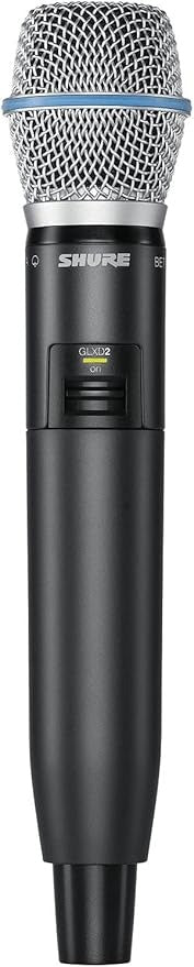 Shure GLXD2+ Dual-Band Wireless Handheld Transmitter with BETA 87A Microphone (Z3: 2.4, 5.8 GHz)