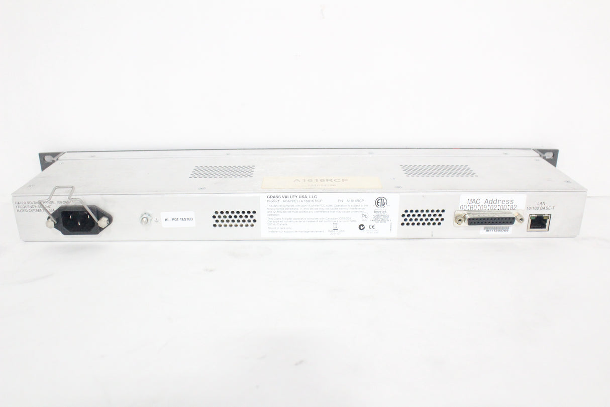 GRASS VALLEY Acappella Routing System