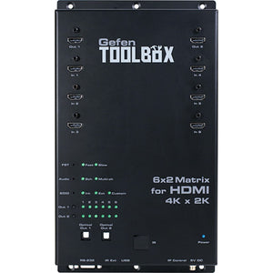 Gefen Toolbox 6x2 4K Ultra HD 6x2 Matrix for HDMI Video Switch