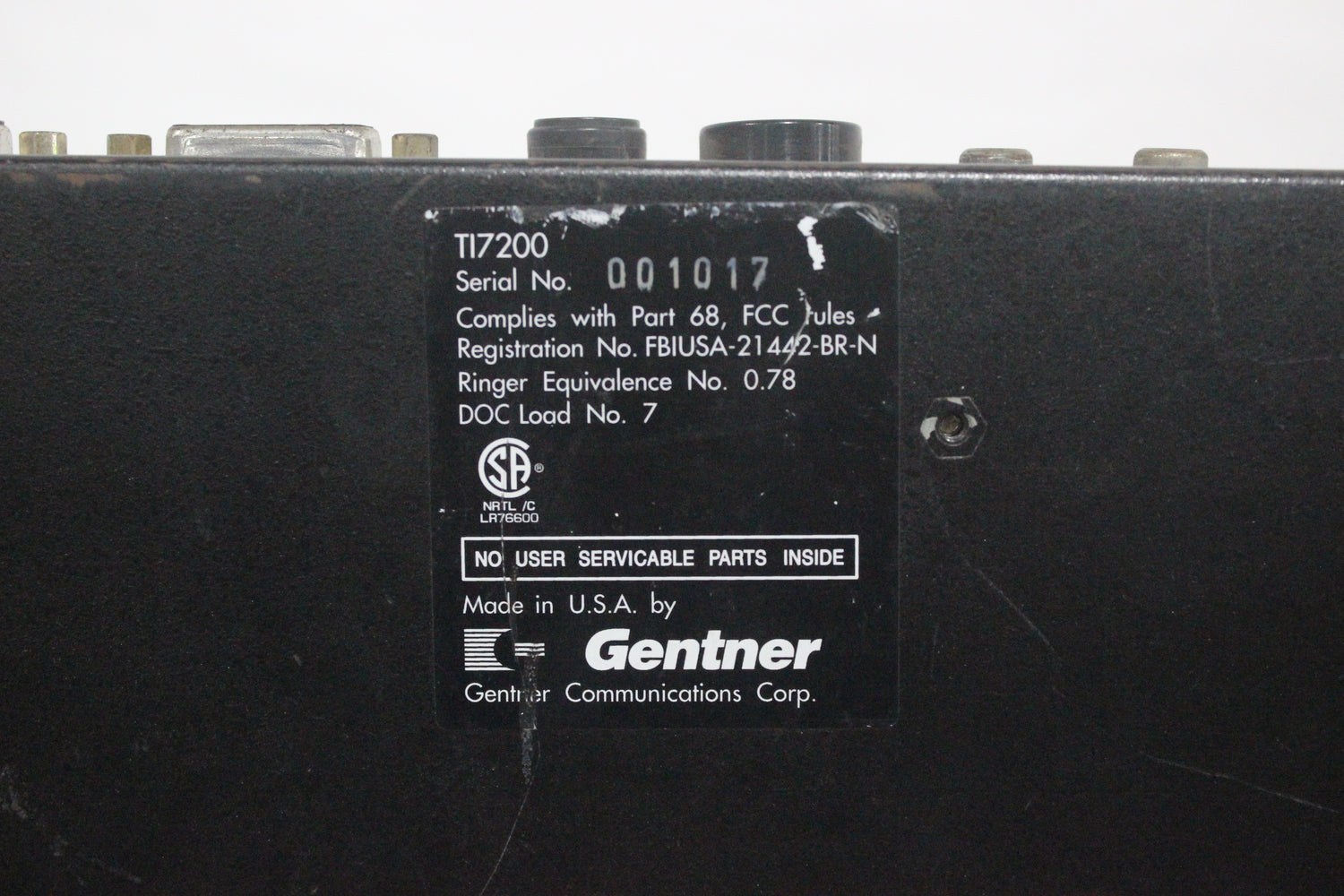Gentner TI-7200, Teleconferencing Interface, Vintage Rack