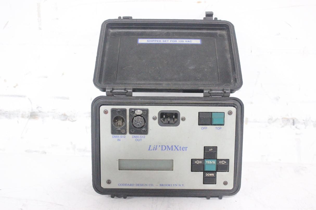 Goddard Design Co. Lil DMXter DMX512 Tester in Locking Hard Case