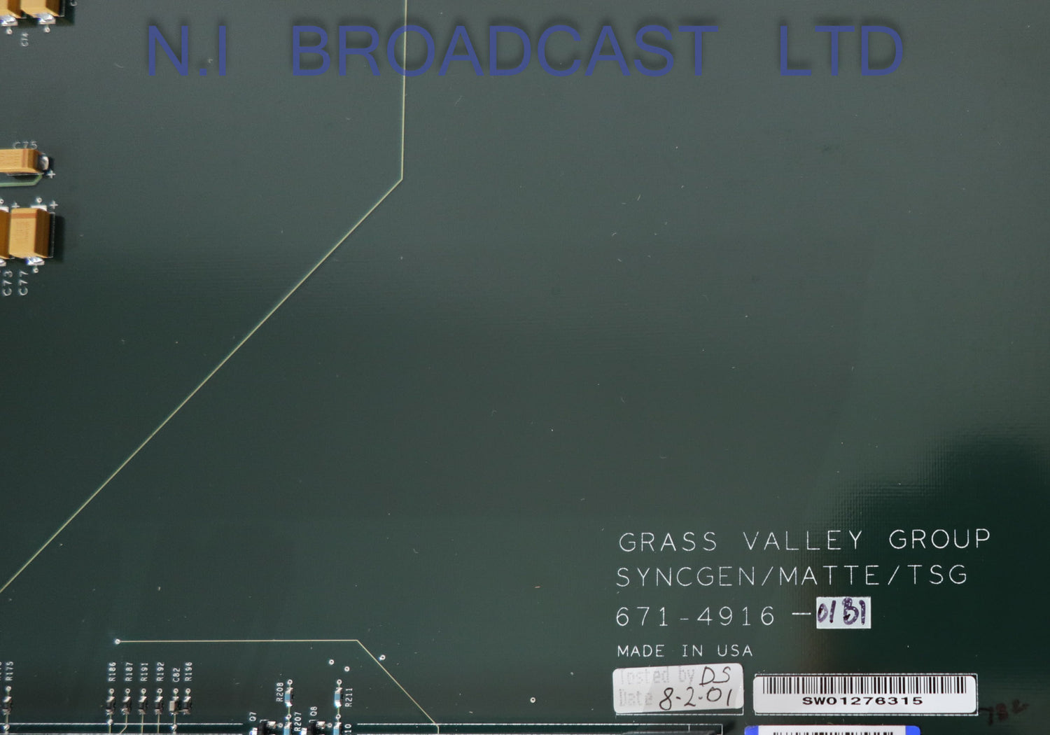 Grass Valley 671-4916-01B Group Syncgen Matte TSG Board