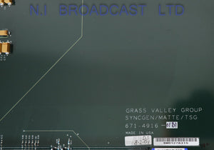 Grass Valley 671-4916-01B Group Syncgen Matte TSG Board