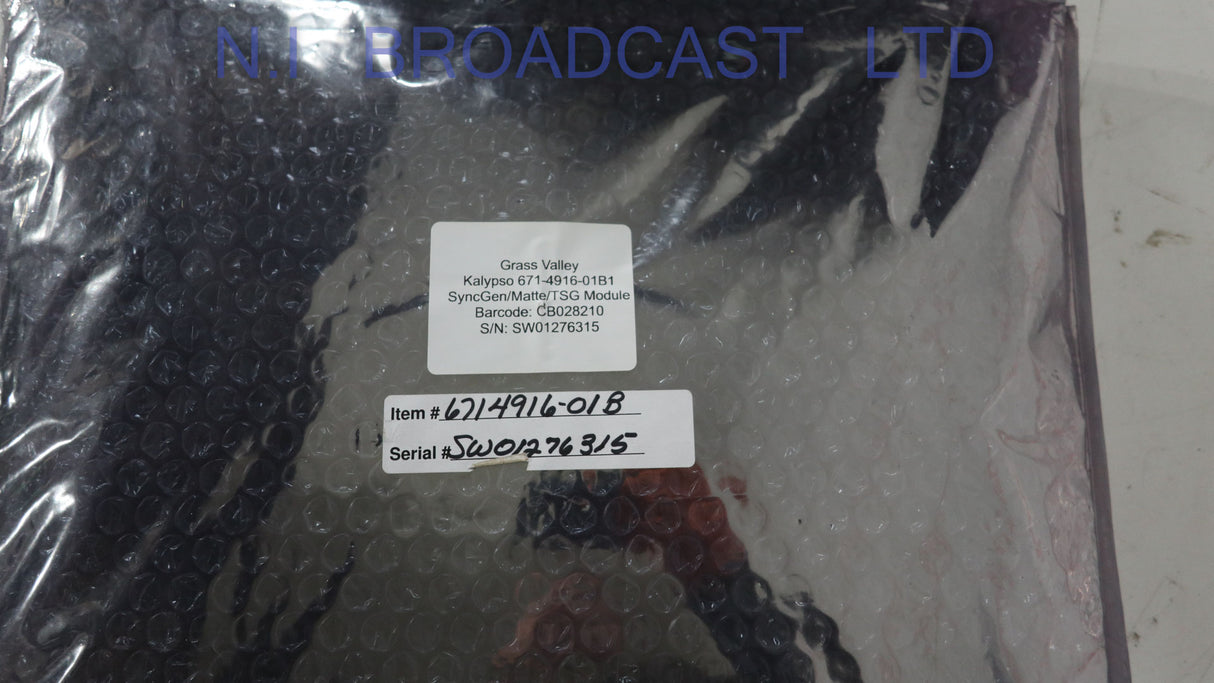 Grass Valley 671-4916-01B Group Syncgen Matte TSG Board