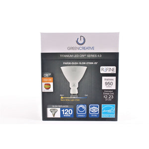 Green Creative PAR38-GU24 LED PAR38-GU24-18.5W-2700K-25° Bulb w/ TWIST Connector