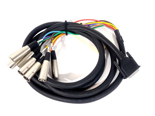 Hosa DTM-802 2m XLR Fanout Cable w/ (3) Male & (3) Female