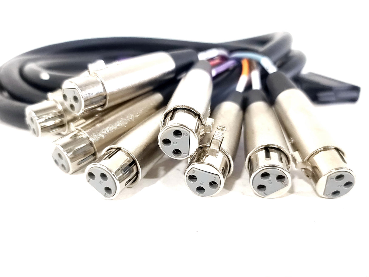 Hosa DTM-802 2m XLR Fanout Cable w/ (3) Male & (3) Female