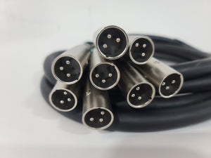 Hosa DTM-802 2m XLR Fanout Cable w/ (3) Male & (3) Female