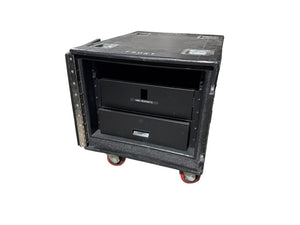 Hard Wheeled RU Case w/ (2) Drawers & 1RU Antenna Mount Rack Unit