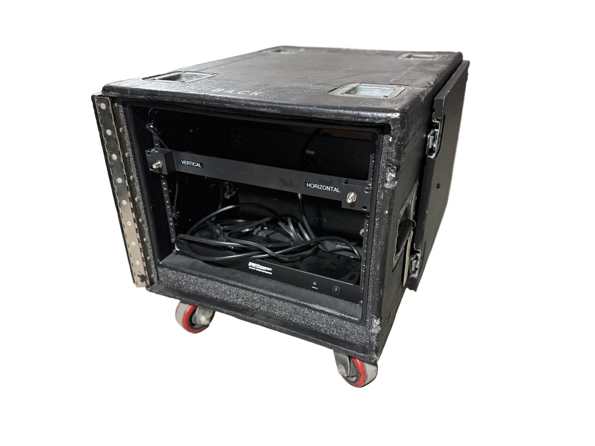 Hard Wheeled RU Case w/ (2) Drawers & 1RU Antenna Mount Rack Unit
