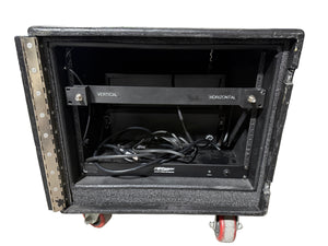 Hard Wheeled RU Case w/ (2) Drawers & 1RU Antenna Mount Rack Unit