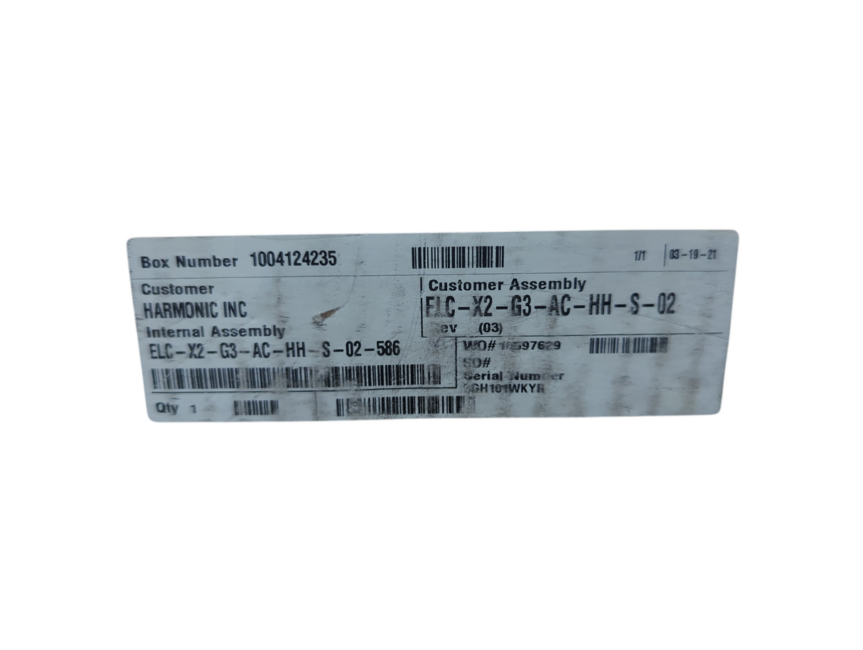 Harmonic ELC-X2-G3-AC-HH-S-02 Server (Open Box)