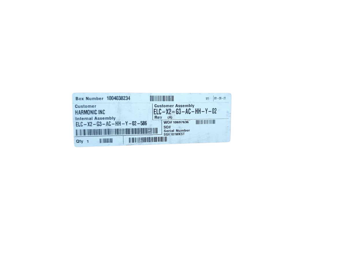 Harmonic ELC-X2-G3-AC-HH-Y-02 (Open Box)