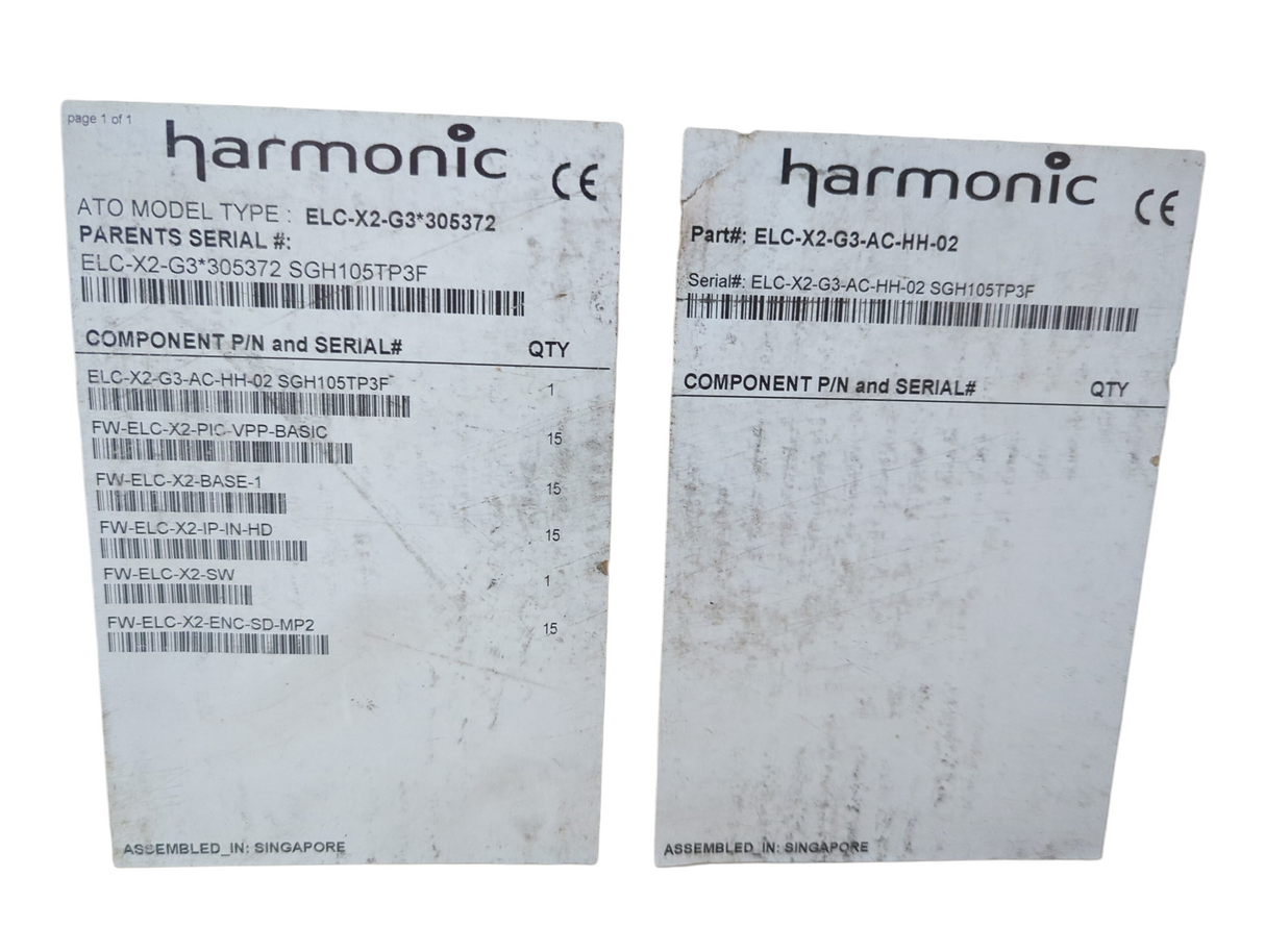 Harmonic ELC-X2-G3-AC-HH-02 (Open Box)