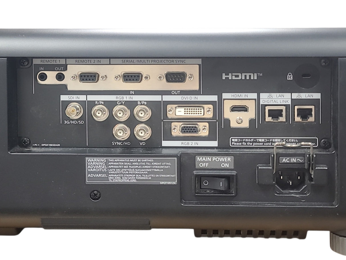 Panasonic PT-RZ690LB 6,000 Lumens WUXGA DLP Large Venue Laser Projector (5103 Laser Hours) [NO LENS]