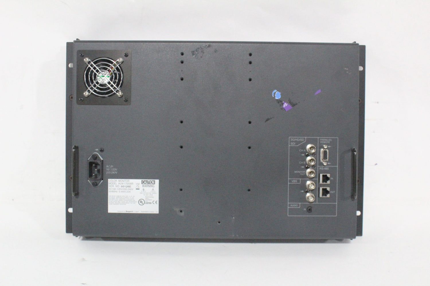 Ikegami HLM-1705WR HD FULL HD Multi Format LCD Color Monitor w/ Rack Connectors