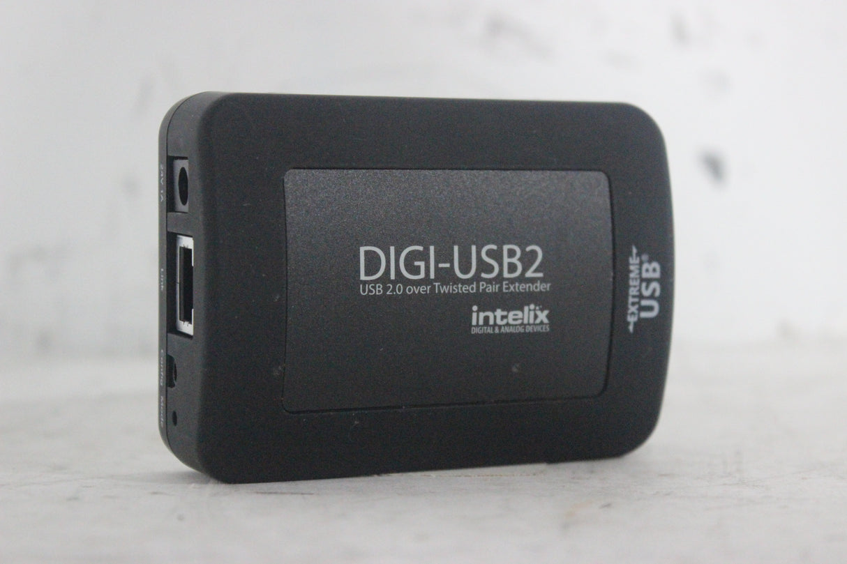 Intelix DIGI-USB2 1-Port USB 2.0 Over Twisted Pair Extender w/ CAT 5e/6/7 Extender Port & 24V 1A AC/DC Adapter Cable