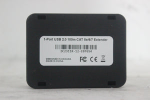 Intelix DIGI-USB2 1-Port USB 2.0 Over Twisted Pair Extender w/ CAT 5e/6/7 Extender Port & 24V 1A AC/DC Adapter Cable