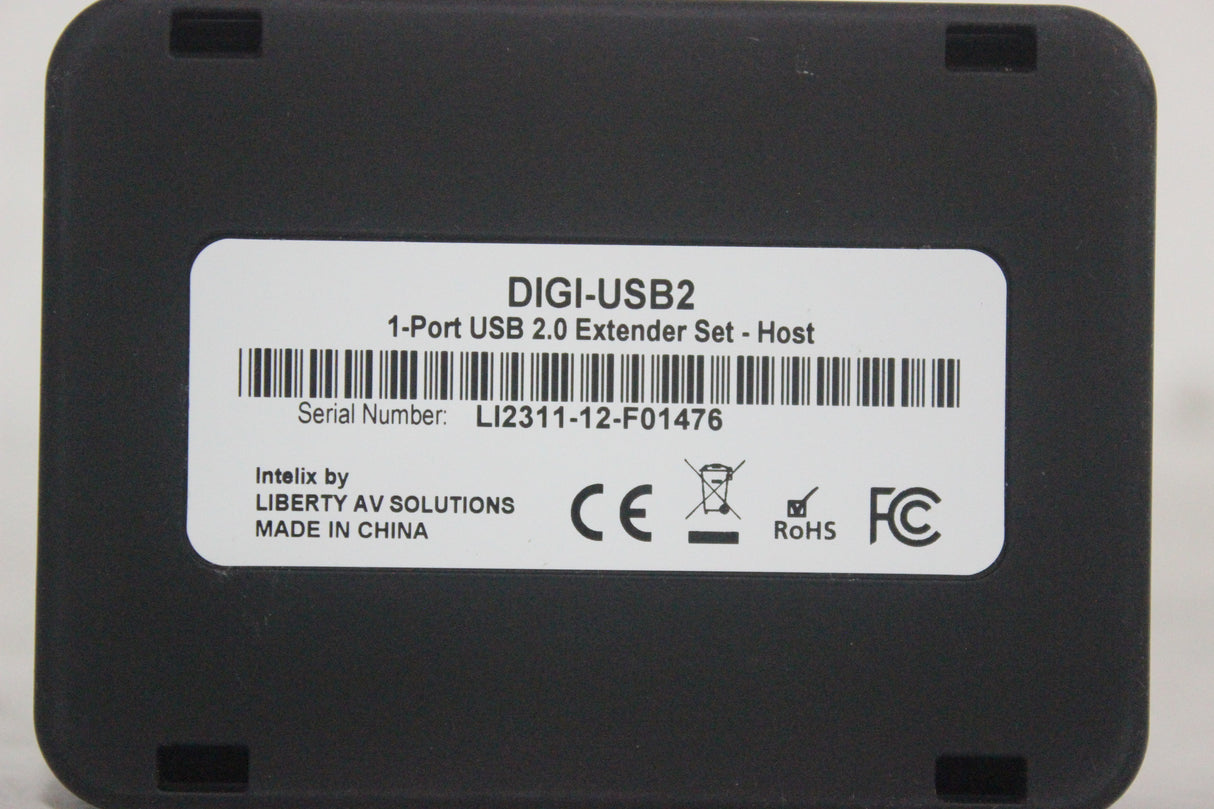 Intelix DIGI-USB2 1-Port USB 2.0 Over Twisted Pair Extender w/ CAT 5e/6/7 Extender Port & DC PSU