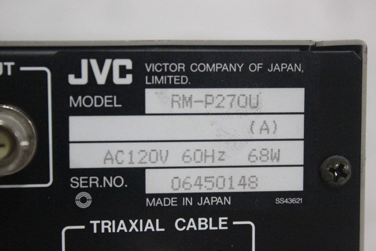 JVC RM-P270U Advanced Triax Camera Control Unit