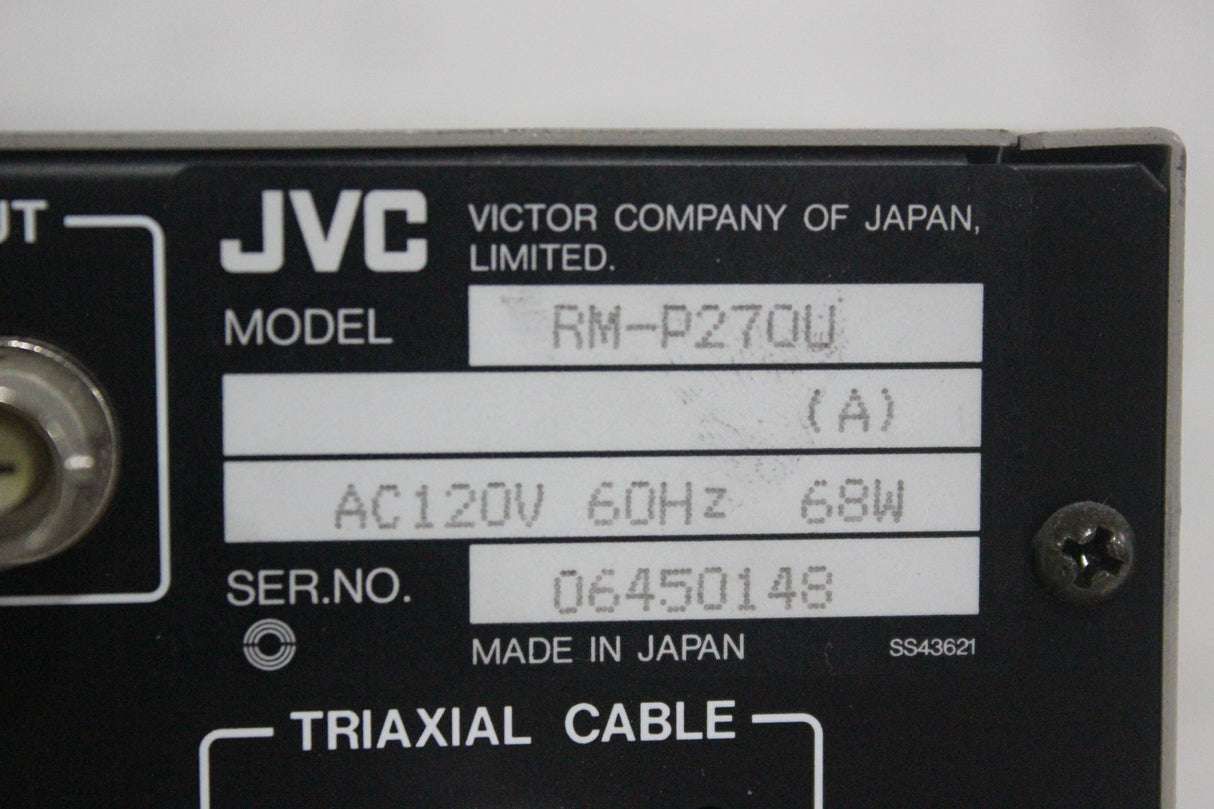 JVC RM-P270U Triax Camera Control Unit