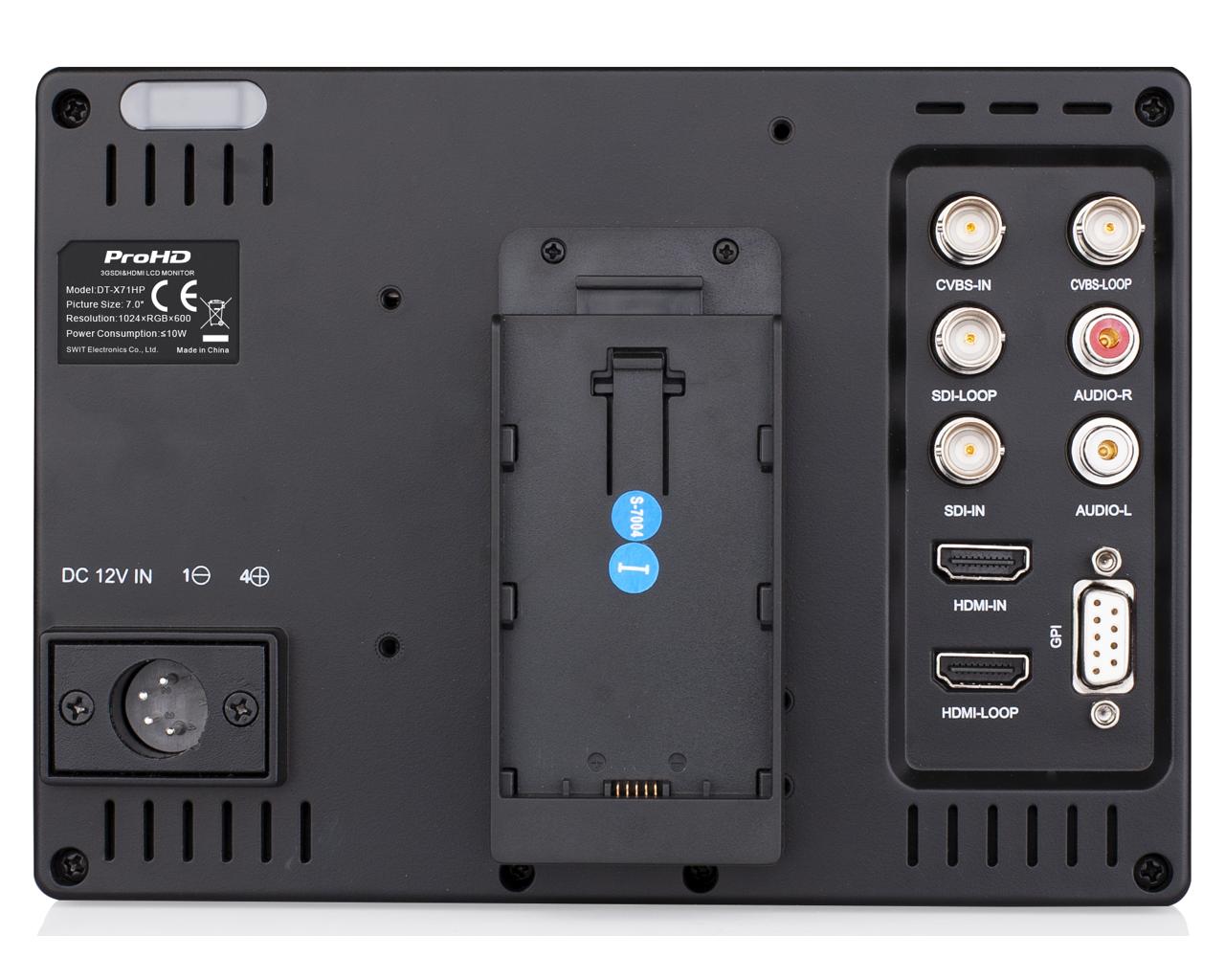 JVC Professional DT-X71HI ProHD 7-in AC/DC Portable Monitor (HD-SDI, HDMI, COMPOSITE)