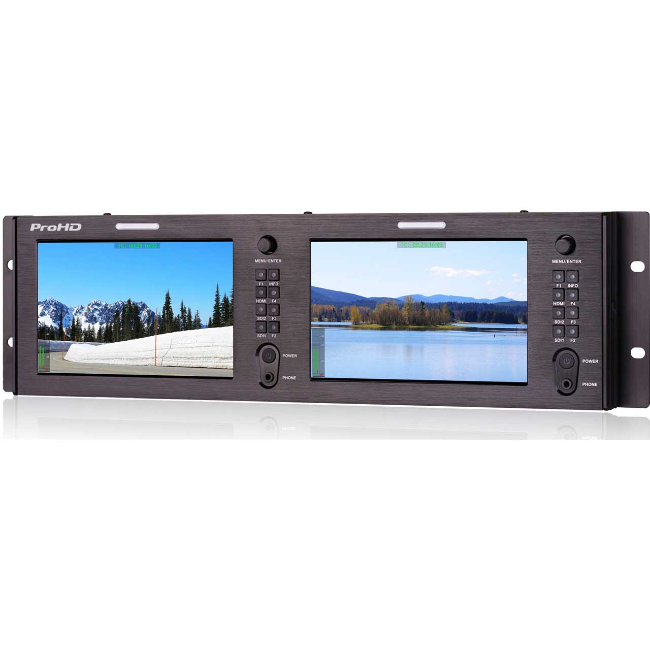 JVC Professional DT-X7HUx2 Dual 7-IN Full HD 4K-HDMI Rack Monitor