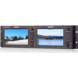 JVC Professional DT-X7HUx2 Dual 7-IN Full HD 4K-HDMI Rack Monitor